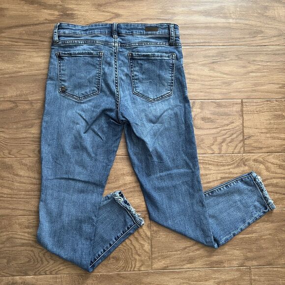 Kut From The Kloth Jeans Size 6 Connie Ankle Skinny Distressed Medium Wash - Picture 2 of 11